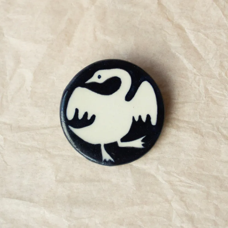 Nancy Nickolson x Meghan MacWhirter - Goose Brooch made by Meghan MacWhirter