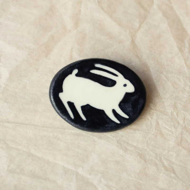 Nancy Nickolson x Meghan MacWhirter - Rabbit Brooch made by Meghan MacWhirter