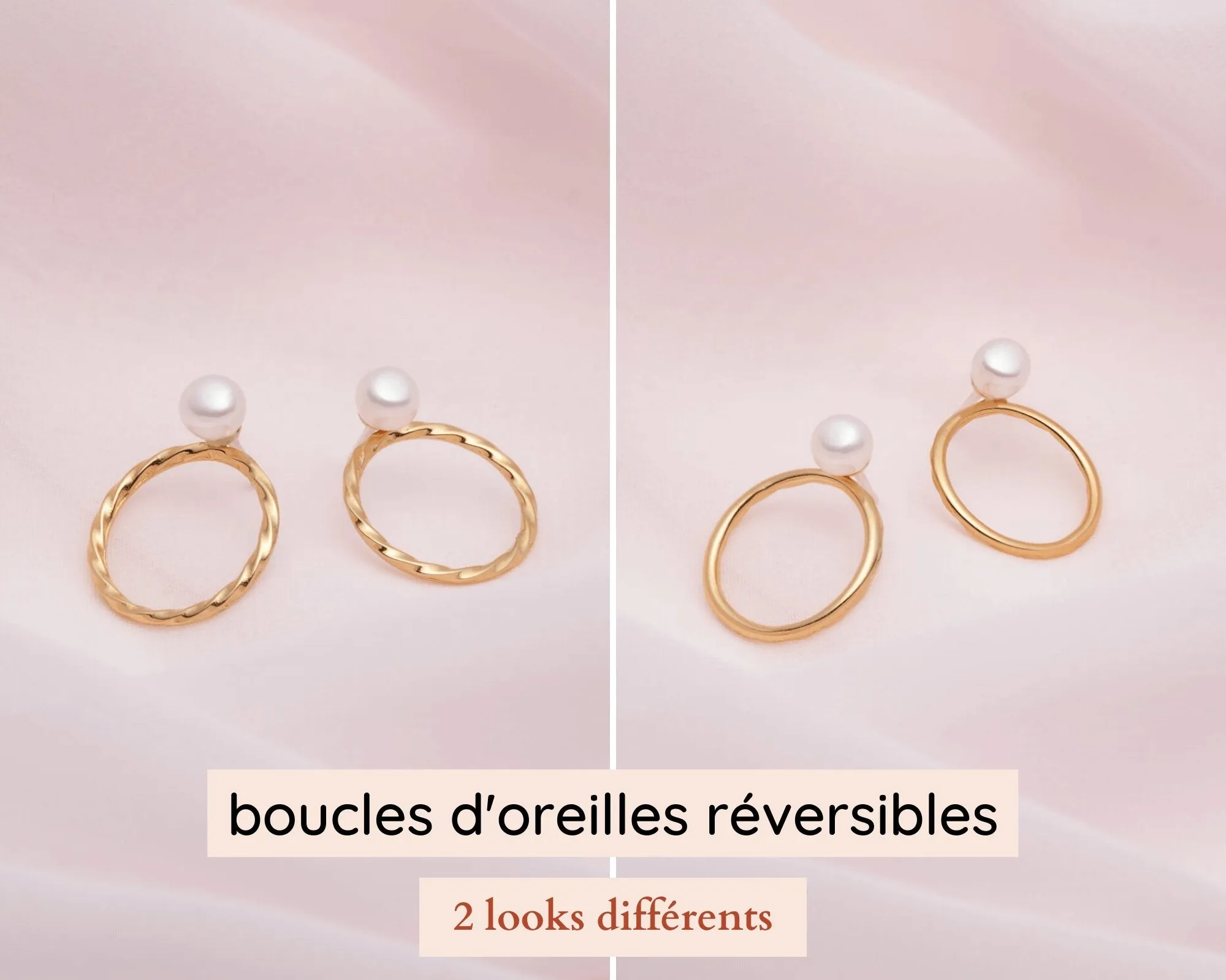 ear jackets avec perles blanches sold by Lidia Jewelry product image thumbnail 3