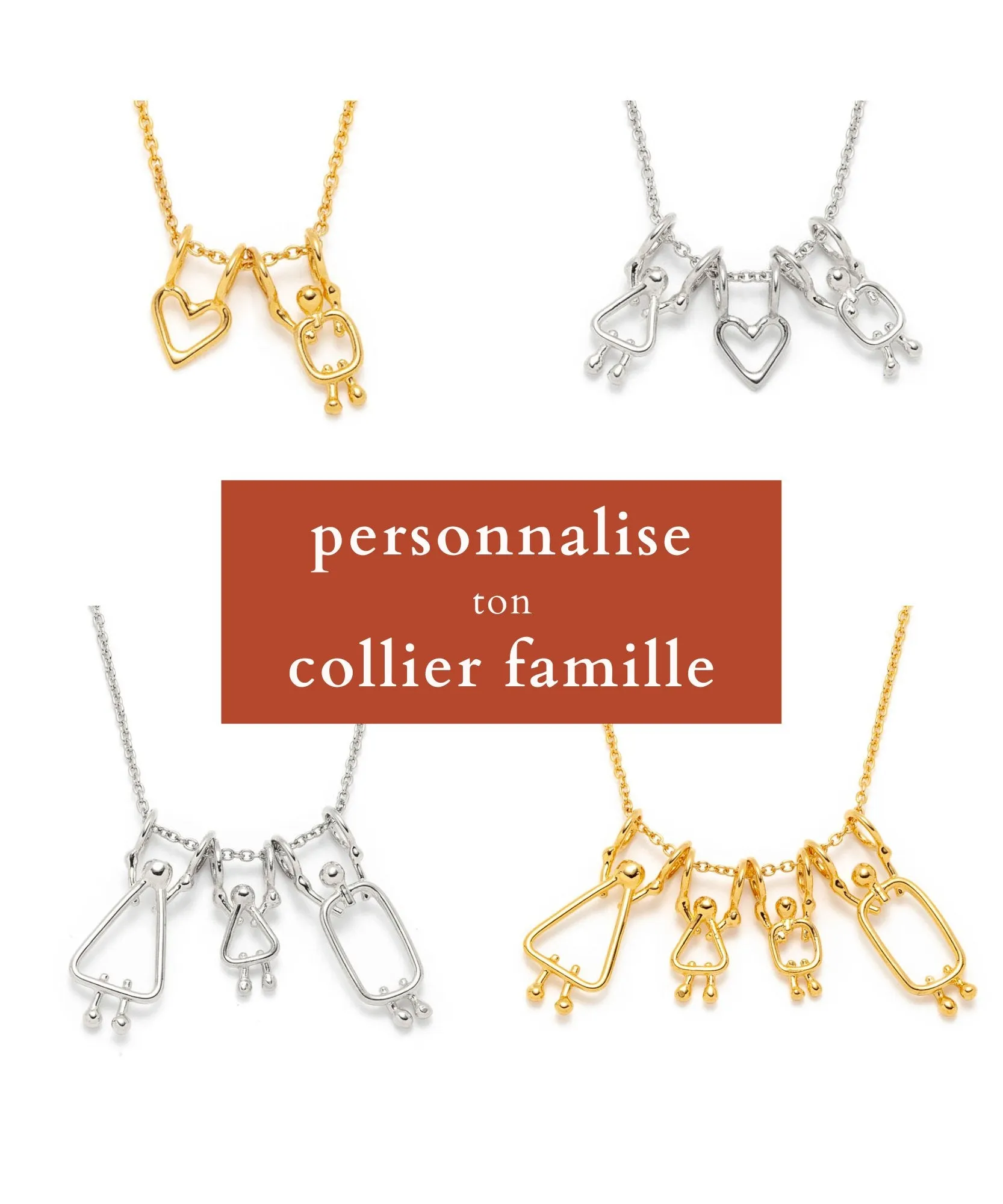 Collier personnalisé pour maman fabriqué au Québec - Choisissez vos pendentifs famille sold by Lidia Jewelry