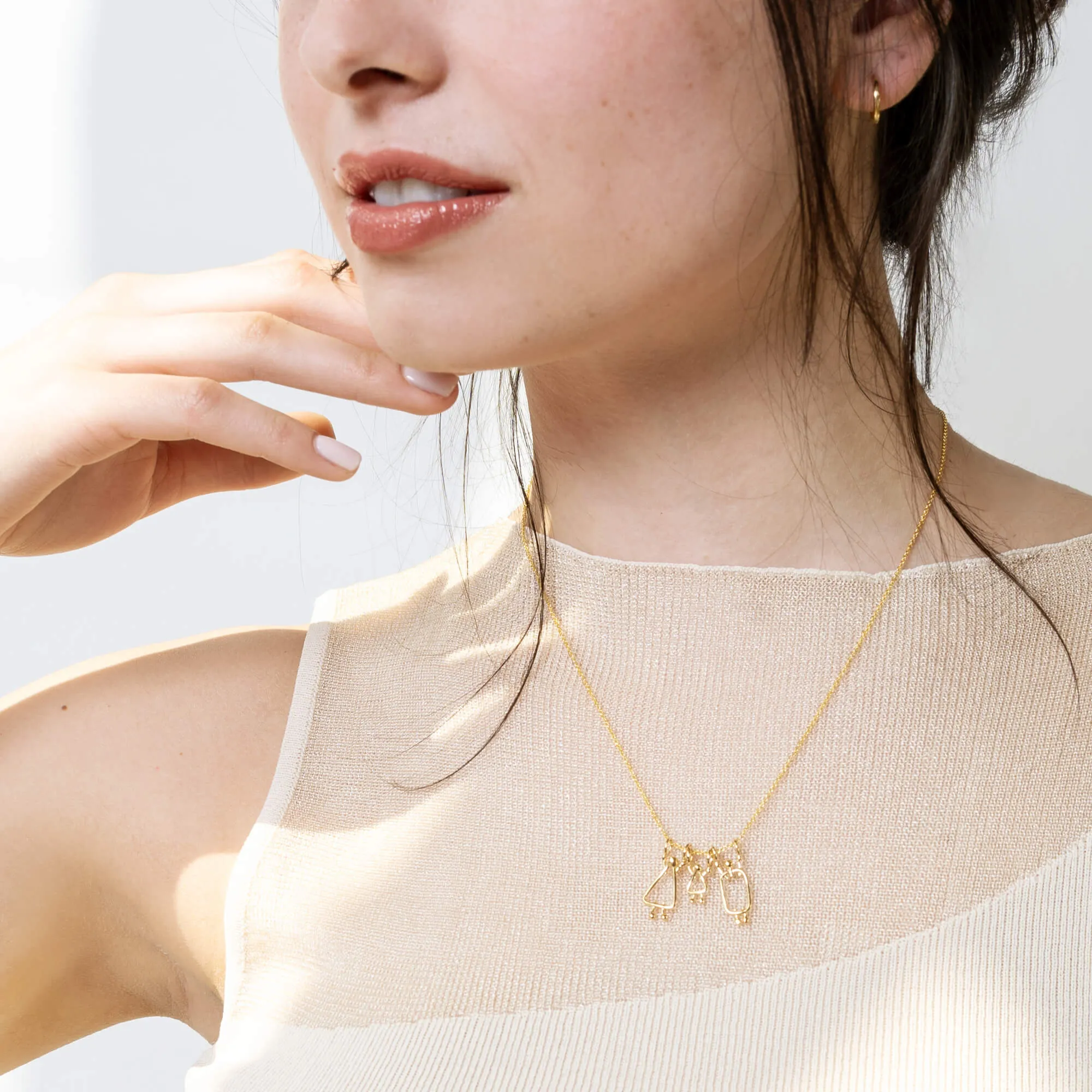 Collier personnalisé pour maman fabriqué au Québec - Choisissez vos pendentifs famille sold by Lidia Jewelry product image thumbnail 5