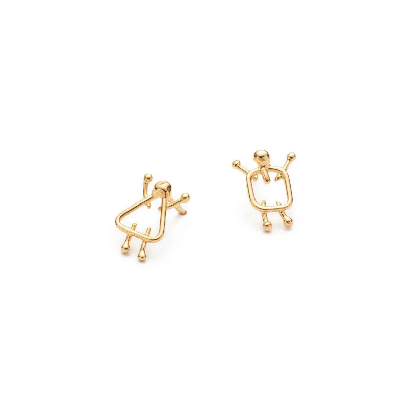 boucles d'oreilles fille et garçon en or 14k ou 18k sold by Lidia Jewelry
