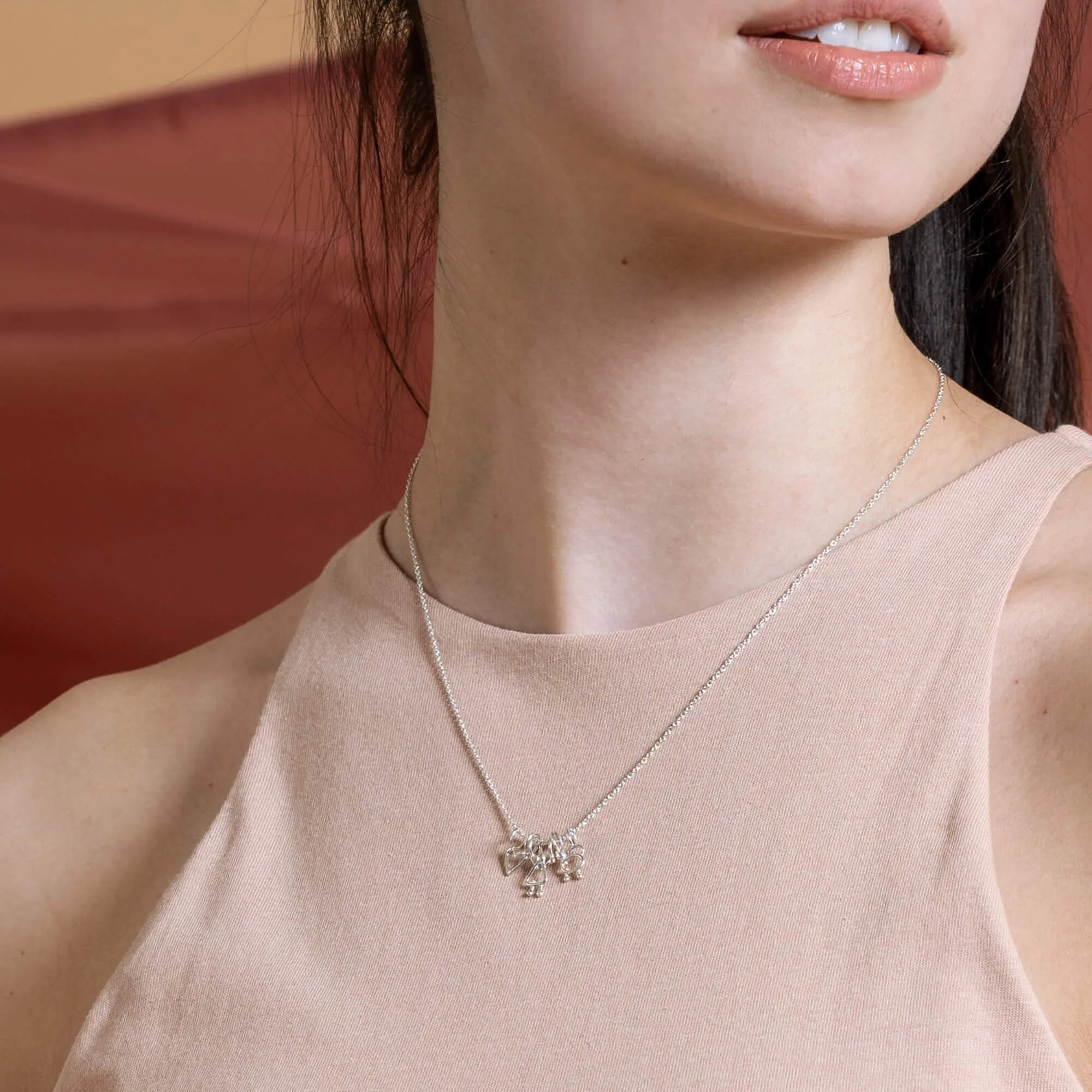 collier fille, coeur et chat sold by Lidia Jewelry product image thumbnail 3