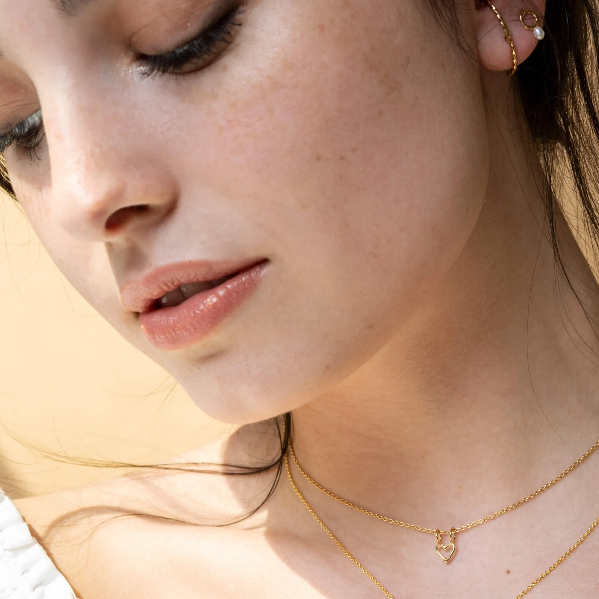 Collier avec breloque en forme de coeur - Pendentif coeur argent sterling ou or sold by Lidia Jewelry product image thumbnail 2