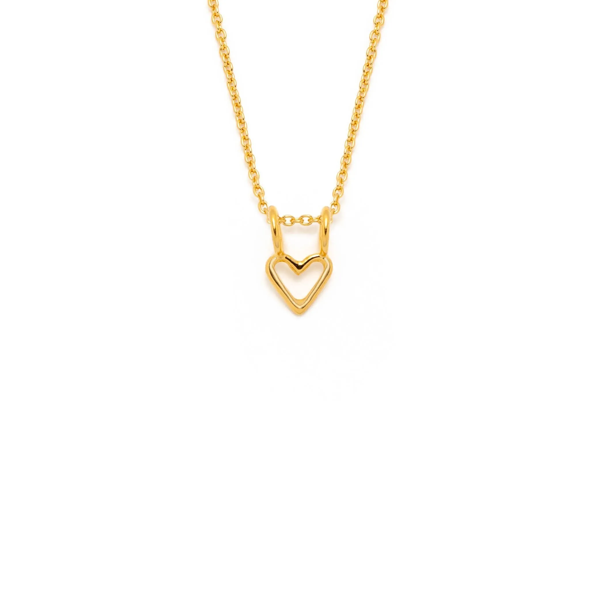 Collier avec breloque en forme de coeur - Pendentif coeur argent sterling ou or sold by Lidia Jewelry