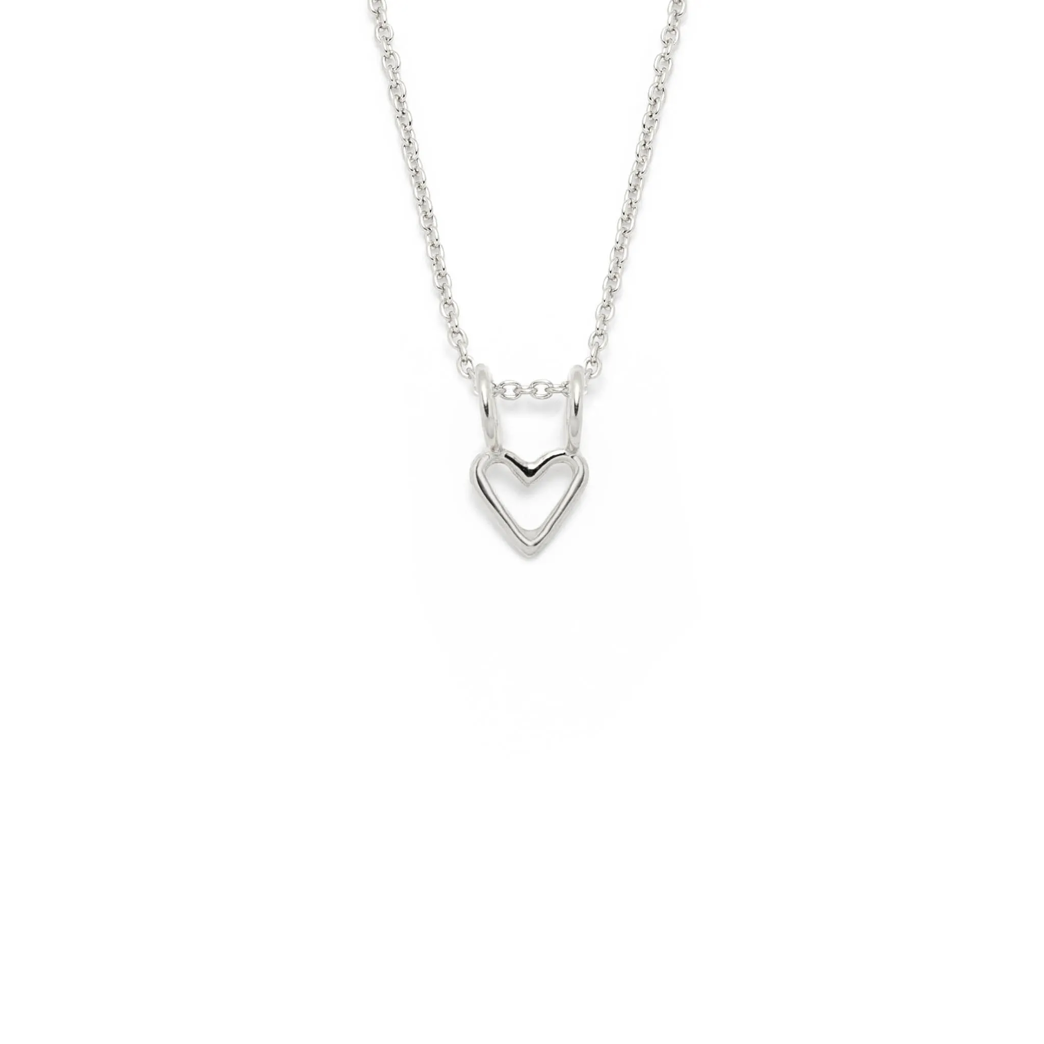 Collier avec breloque en forme de coeur - Pendentif coeur argent sterling ou or sold by Lidia Jewelry product image thumbnail 3