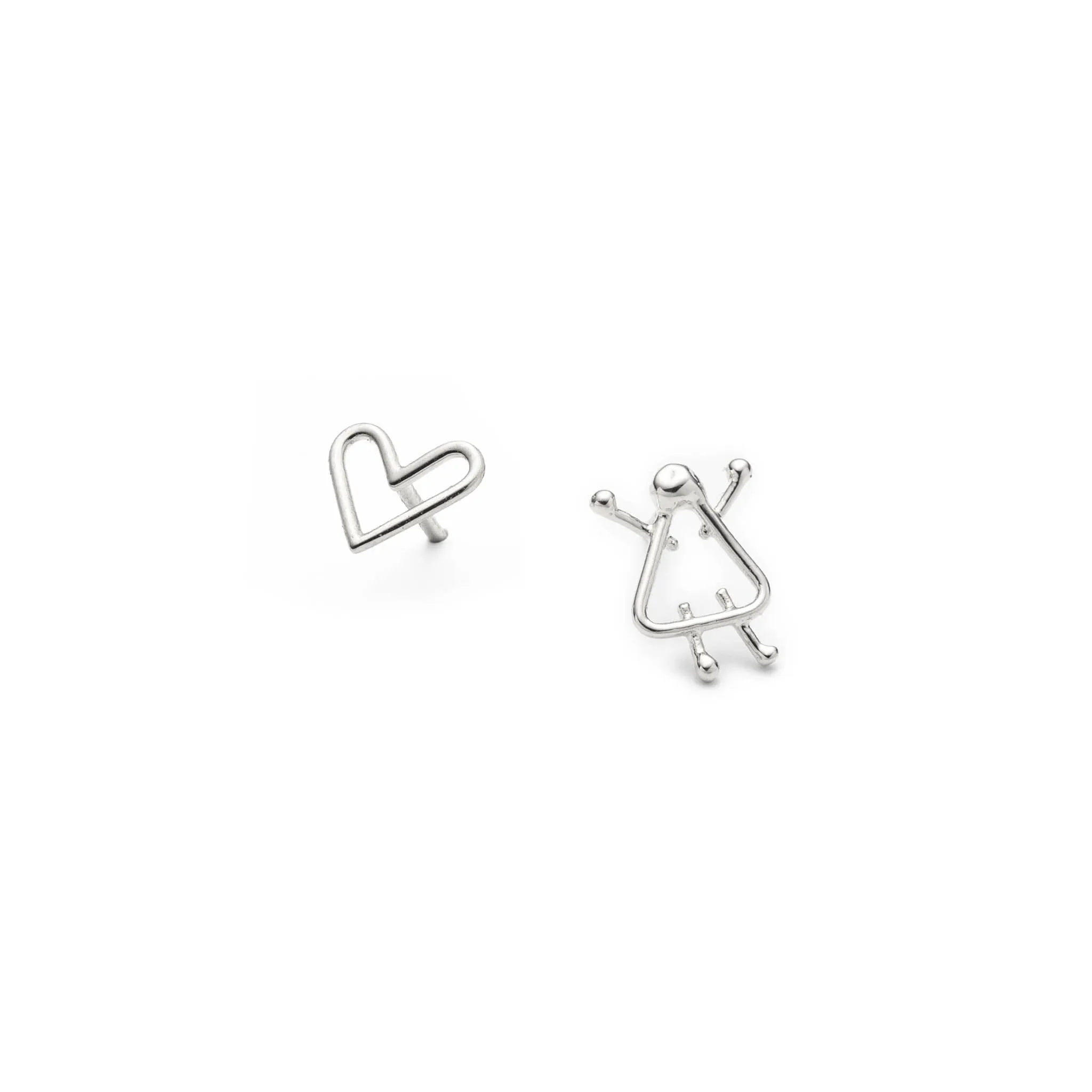 boucles d'oreilles coeur et fille sold by Lidia Jewelry product image thumbnail 4