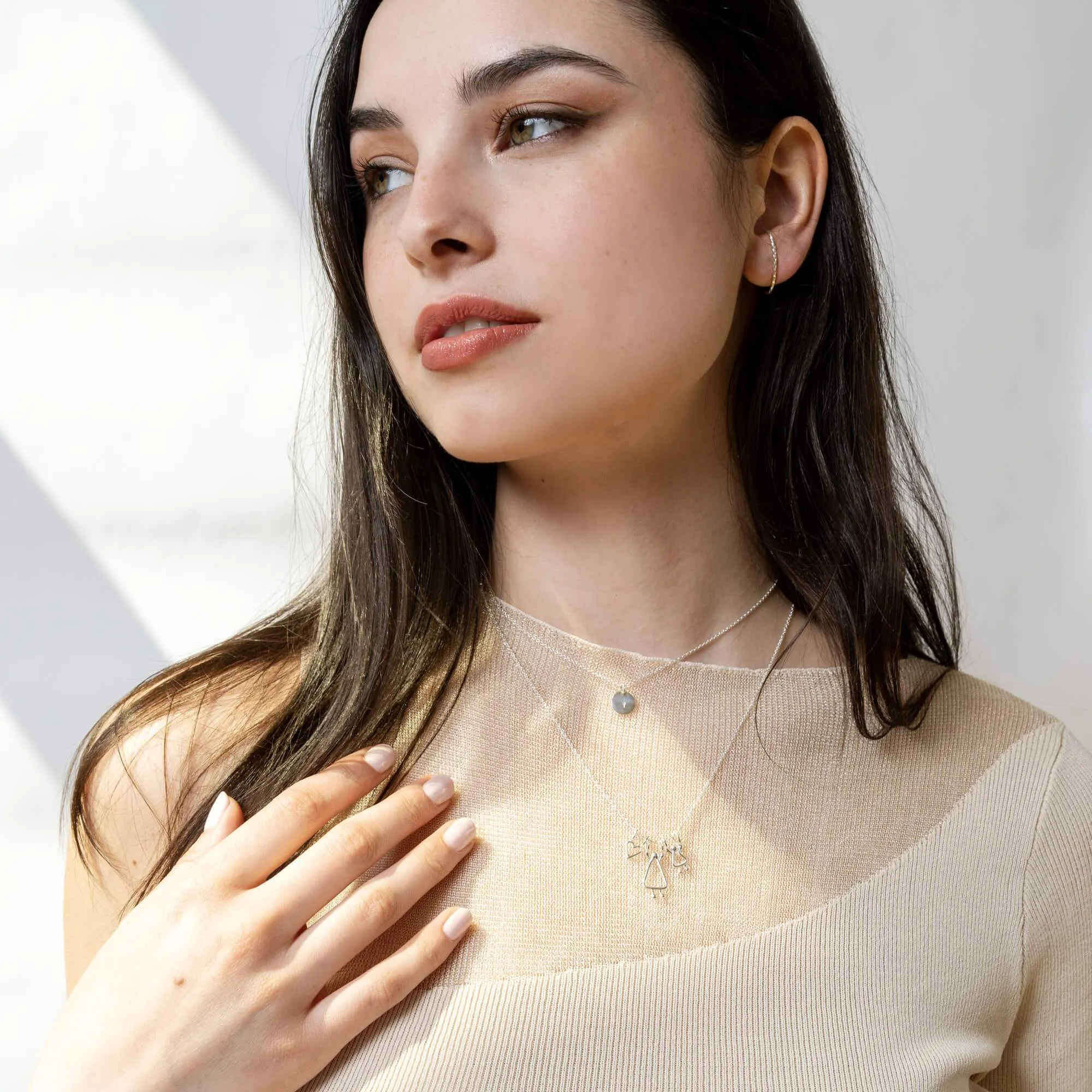 Bijou pour grand-maman d’une petite-fille - Annonce de naissance sold by Lidia Jewelry product image thumbnail 2