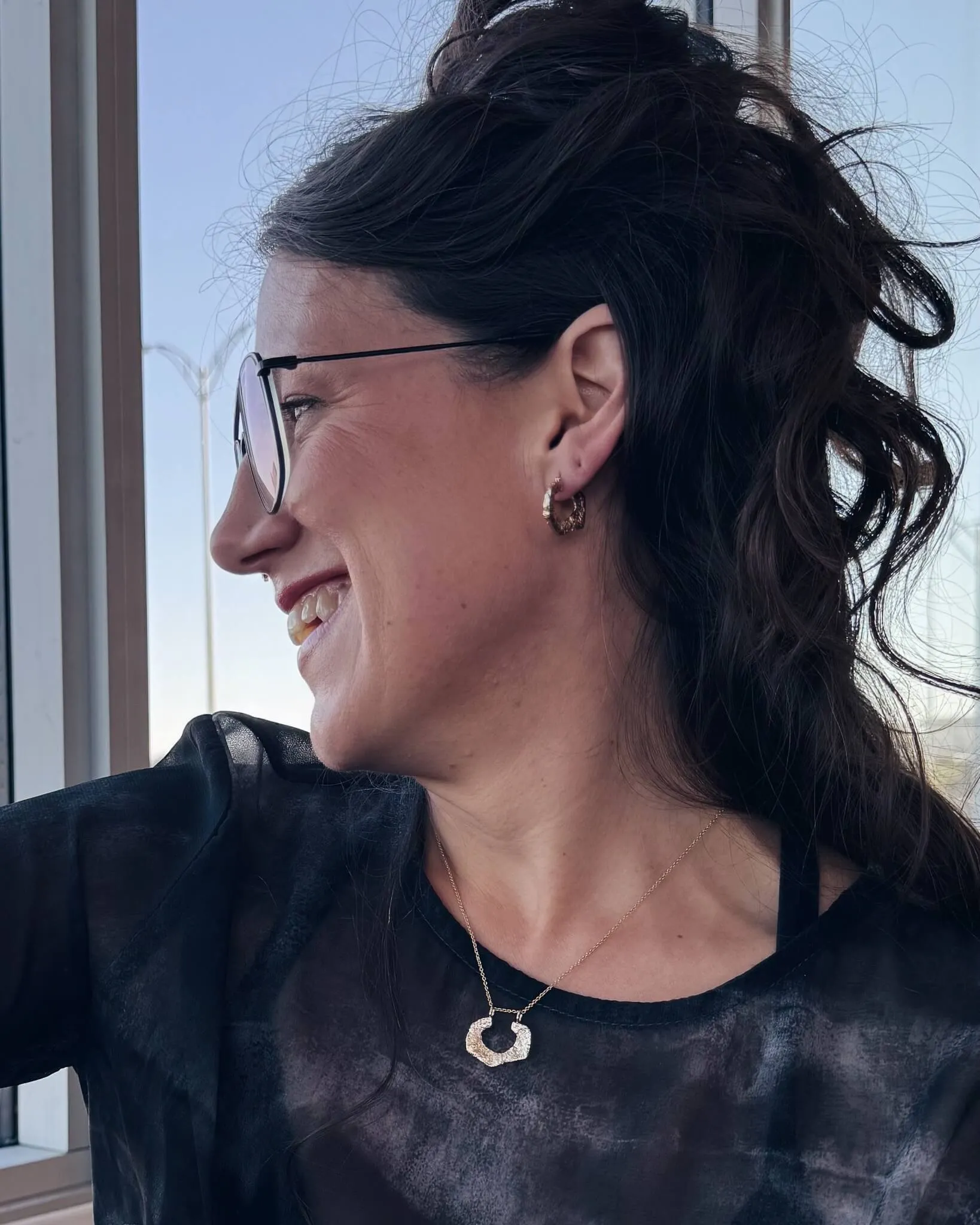 Slice of Courage – Anneaux d’oreilles réversibles faits à la main sold by Lidia Jewelry product image thumbnail 4