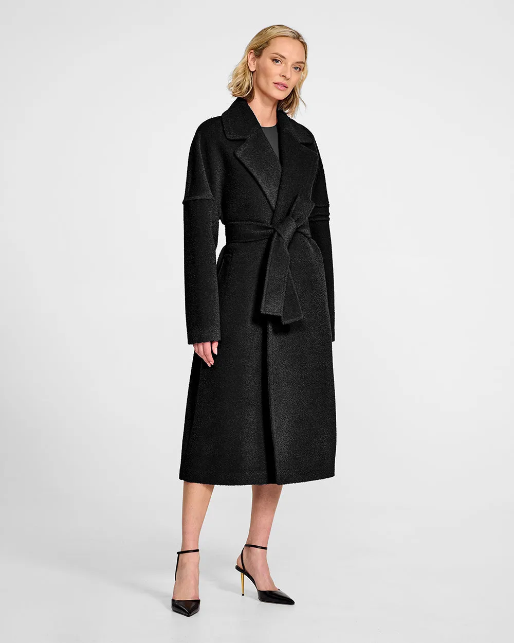 Bouclé Alpaca Robe Coat sold by Sentaler product image thumbnail 3