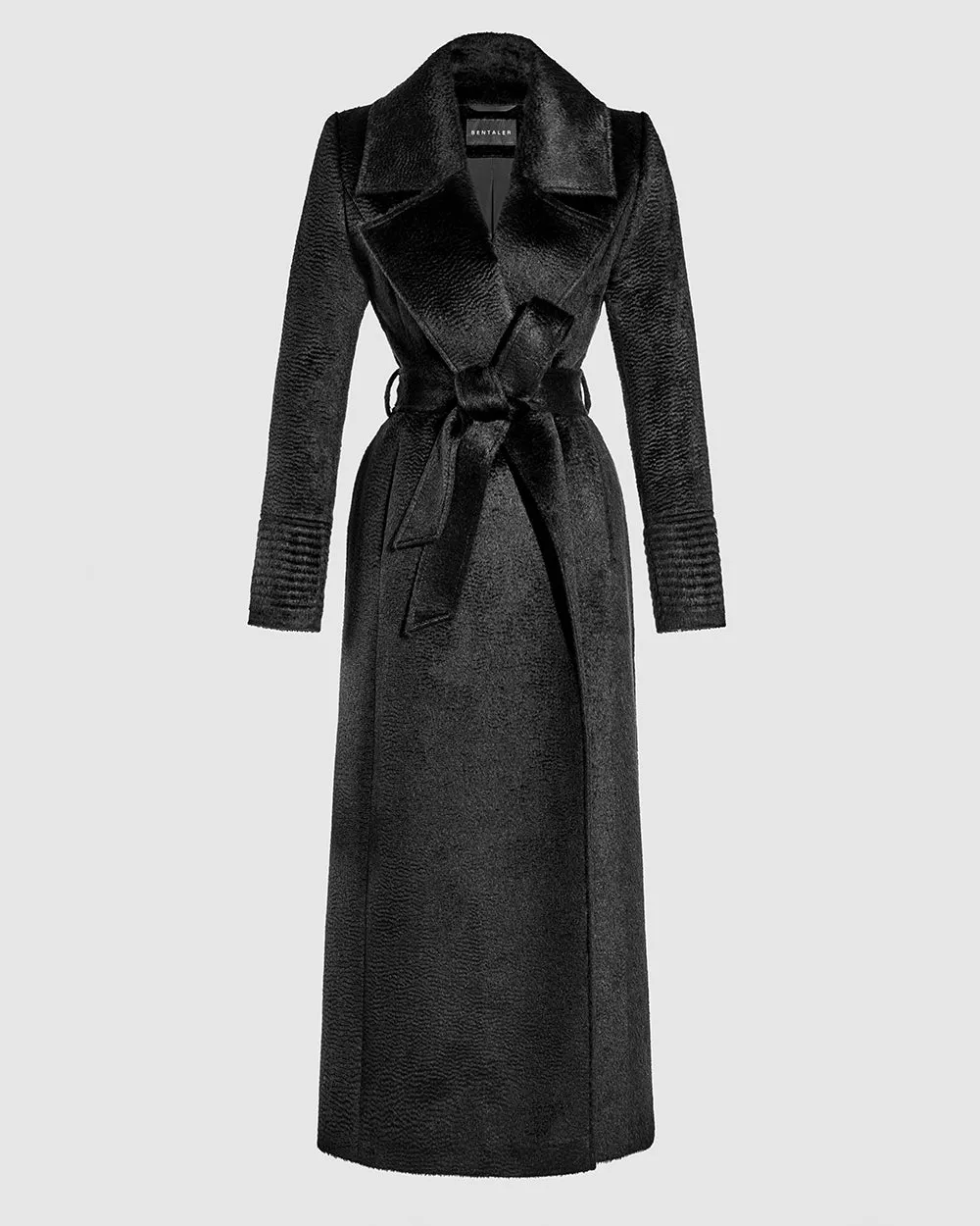 Suri Alpaca Maxi Notched Collar Wrap Coat sold by Sentaler