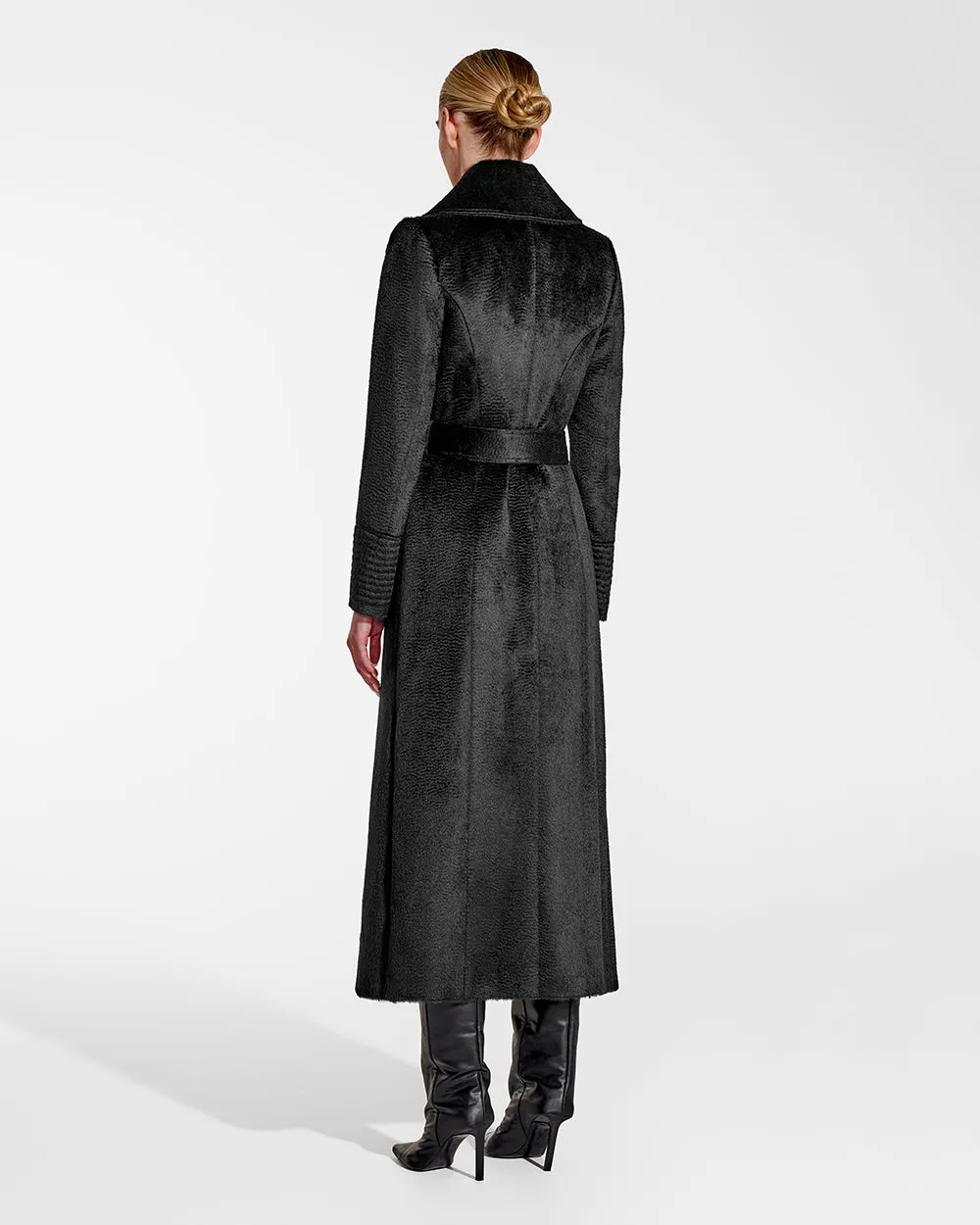 Suri Alpaca Maxi Notched Collar Wrap Coat sold by Sentaler product image thumbnail 5