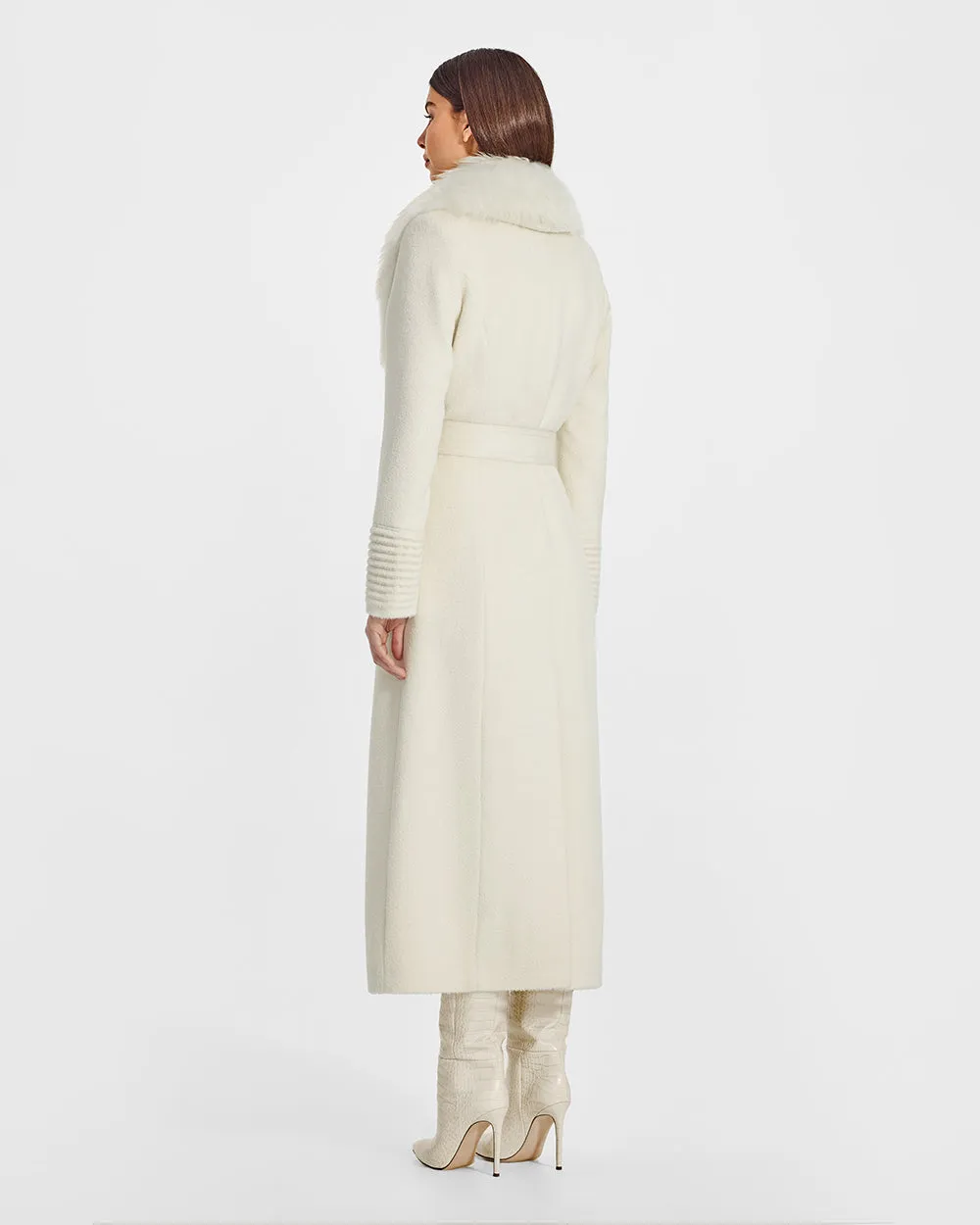 Suri Alpaca Maxi Coat with Alpaca Shearling Collar sold by Sentaler product image thumbnail 5