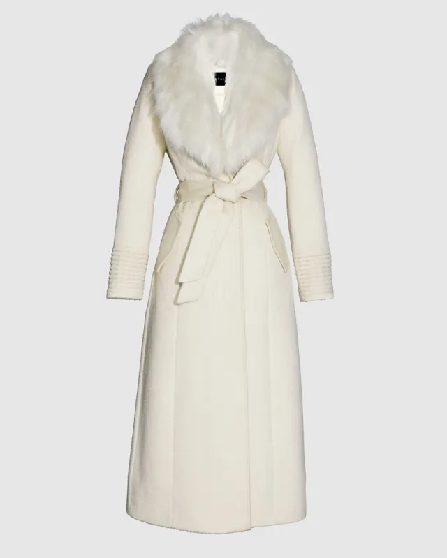 Suri Alpaca Maxi Coat with Alpaca Shearling Collar sold by Sentaler