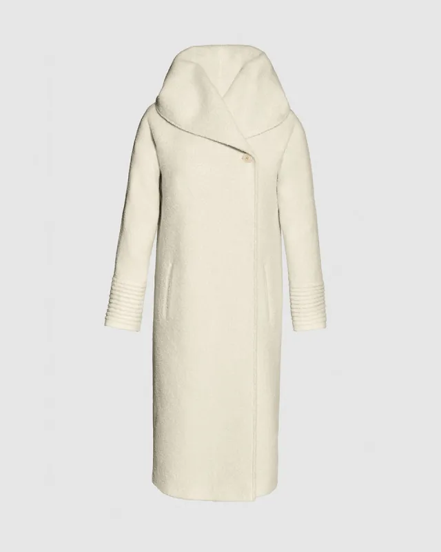 Bouclé Alpaca Long Hooded Coat sold by Sentaler
