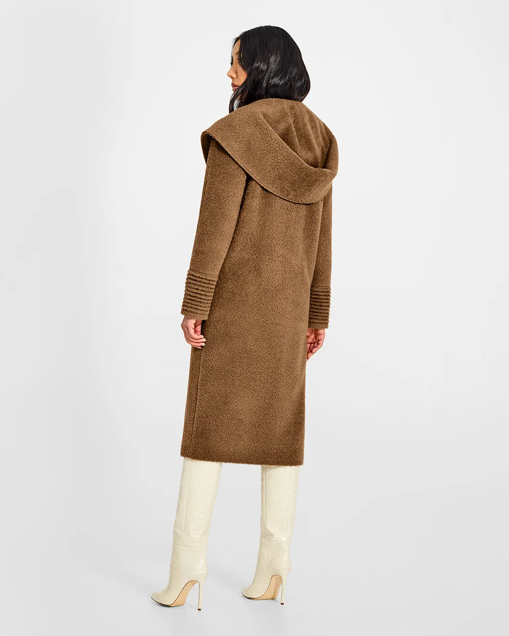 Bouclé Alpaca Long Hooded Coat sold by Sentaler product image thumbnail 5