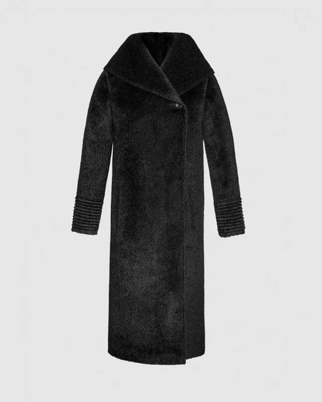 Bouclé Alpaca Long Hooded Coat sold by Sentaler