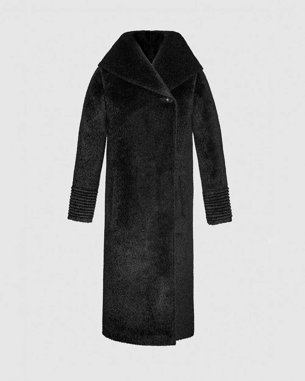 Bouclé Alpaca Long Hooded Coat sold by Sentaler