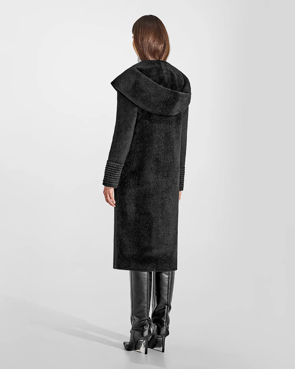 Bouclé Alpaca Long Hooded Coat sold by Sentaler product image thumbnail 5