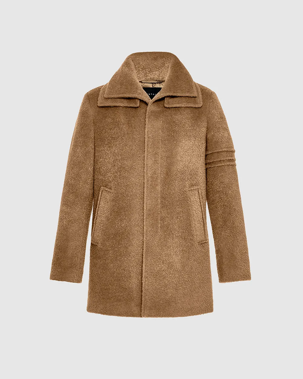 Bouclé Alpaca Double Collar Topcoat sold by Sentaler