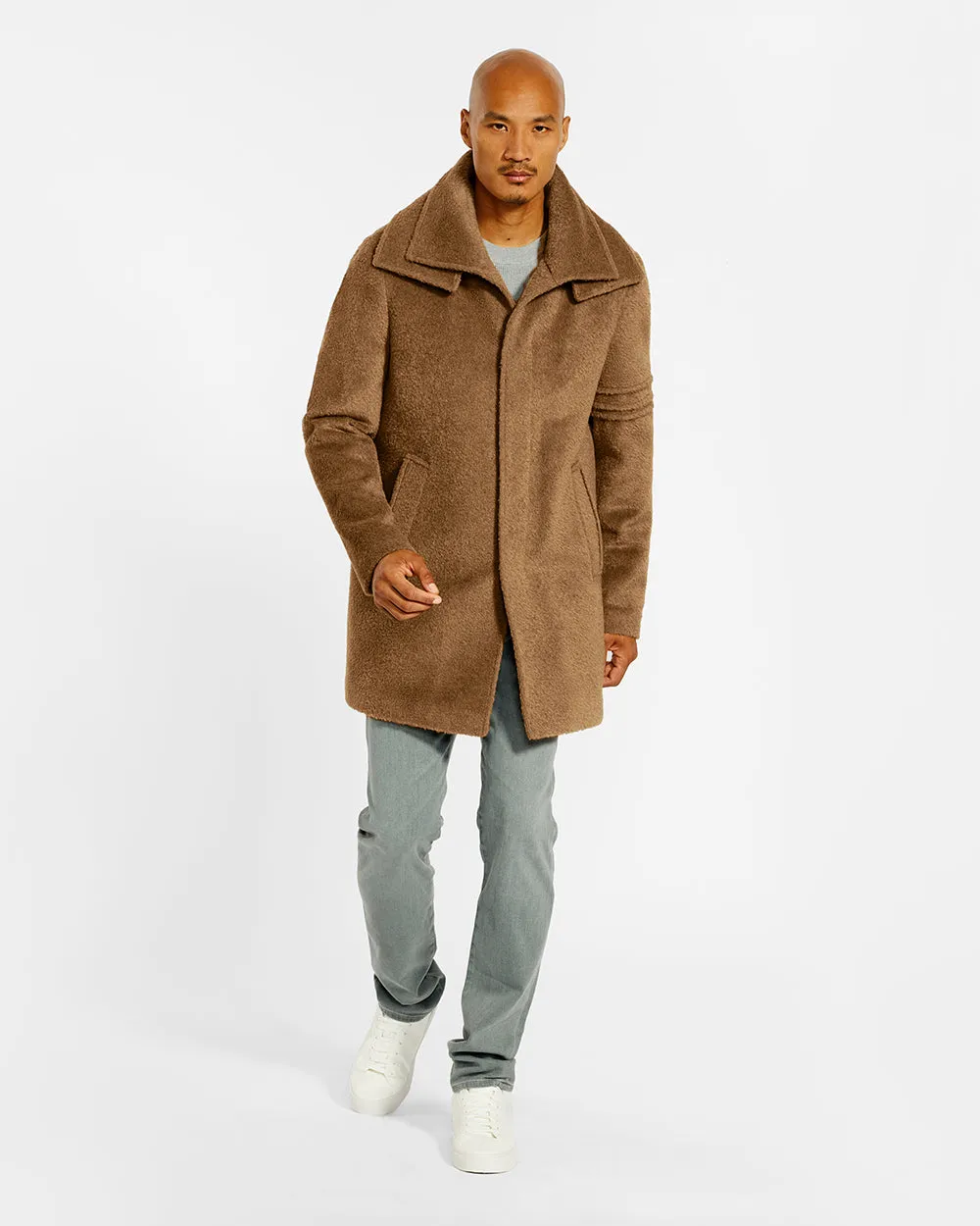 Bouclé Alpaca Double Collar Topcoat sold by Sentaler product image thumbnail 2