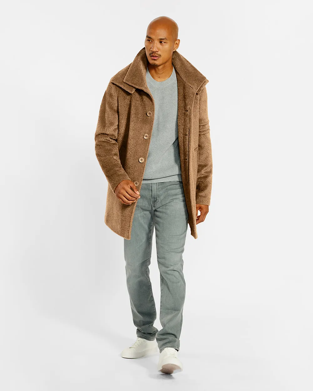 Bouclé Alpaca Double Collar Topcoat sold by Sentaler product image thumbnail 3