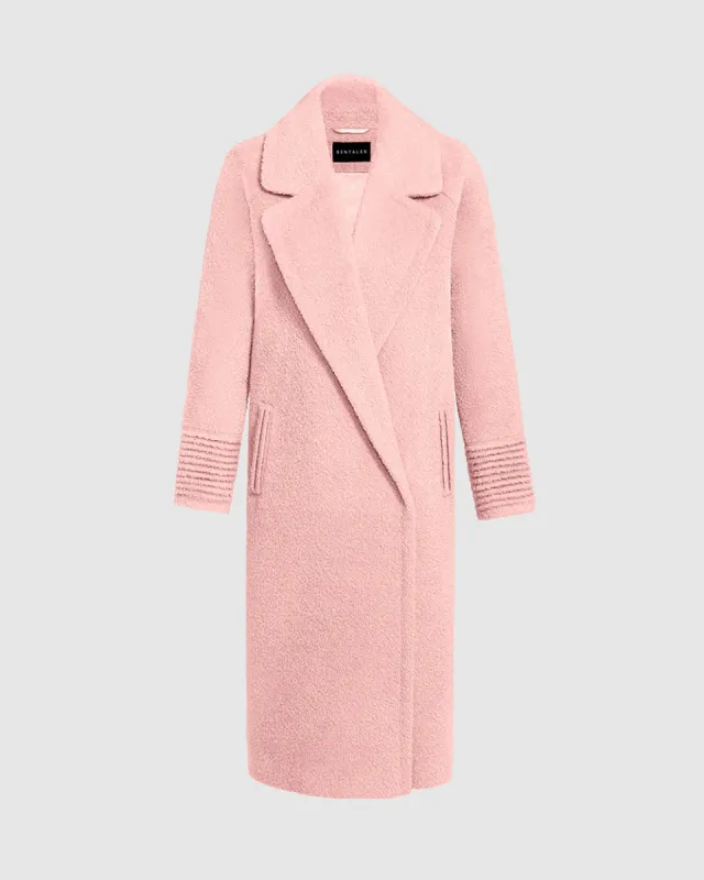Bouclé Alpaca Long Raglan Sleeve Notched Collar Coat sold by Sentaler