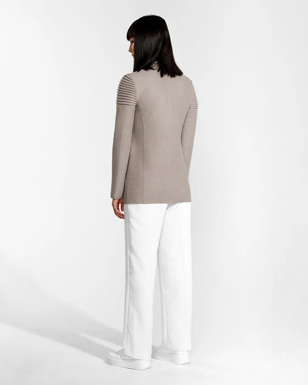 Superfine Alpaca Double Breasted Peak Collar Blazer Coat sold by Sentaler product image thumbnail 5