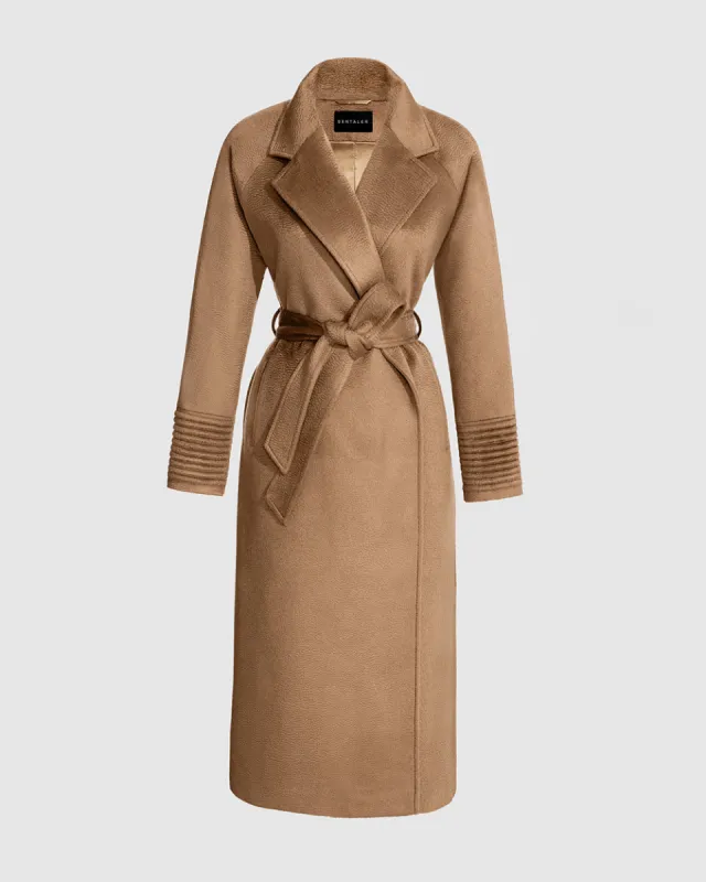 Suri Alpaca Long Notched Collar Raglan Sleeve Wrap Coat sold by Sentaler