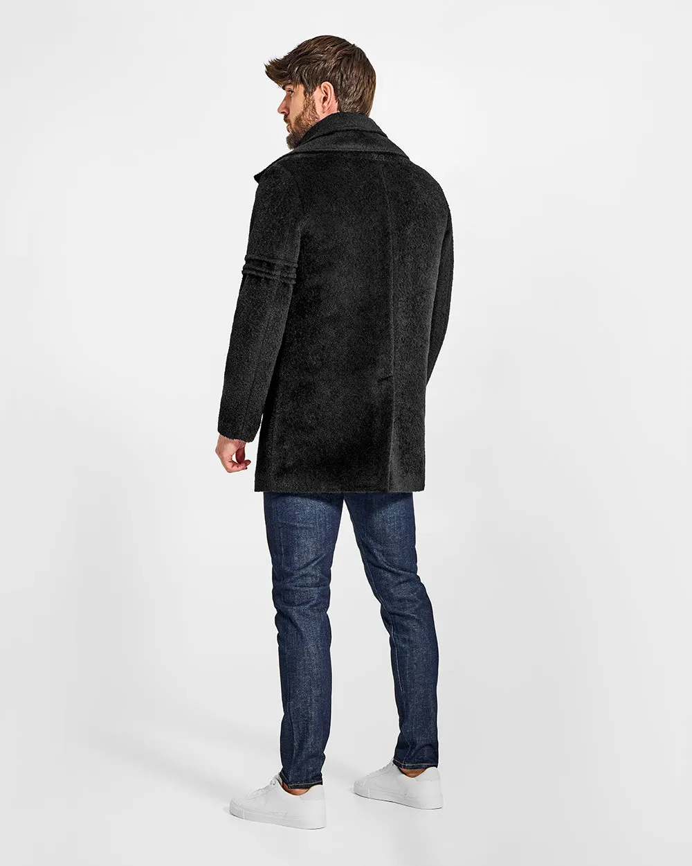 Bouclé Alpaca Double Collar Topcoat sold by Sentaler product image thumbnail 5