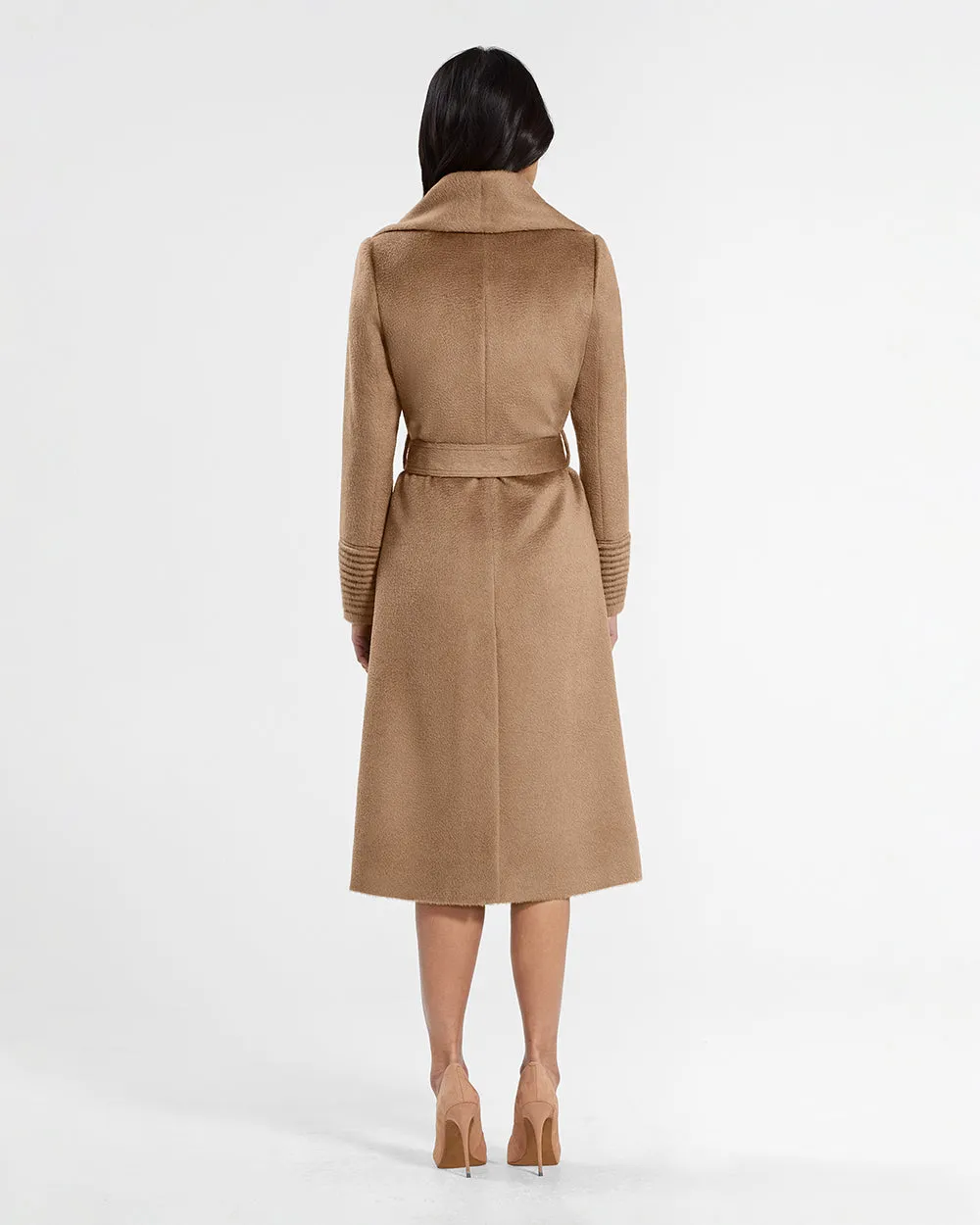 Suri Alpaca Long Shawl Collar Wrap Coat sold by Sentaler product image thumbnail 5