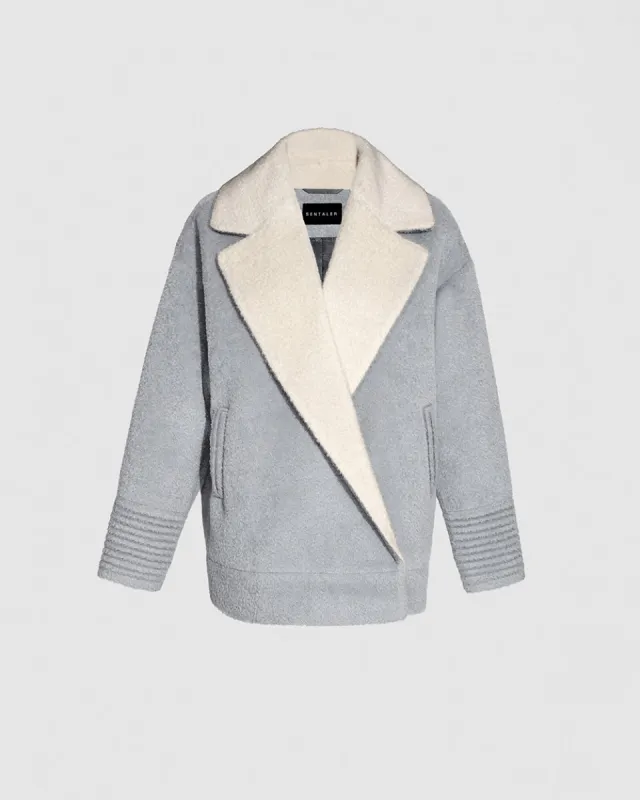 Bouclé Alpaca Dropped Shoulder Aviator Jacket sold by Sentaler