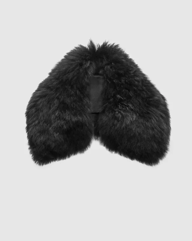 Alpaca Shearling Spread Collar sold by Sentaler