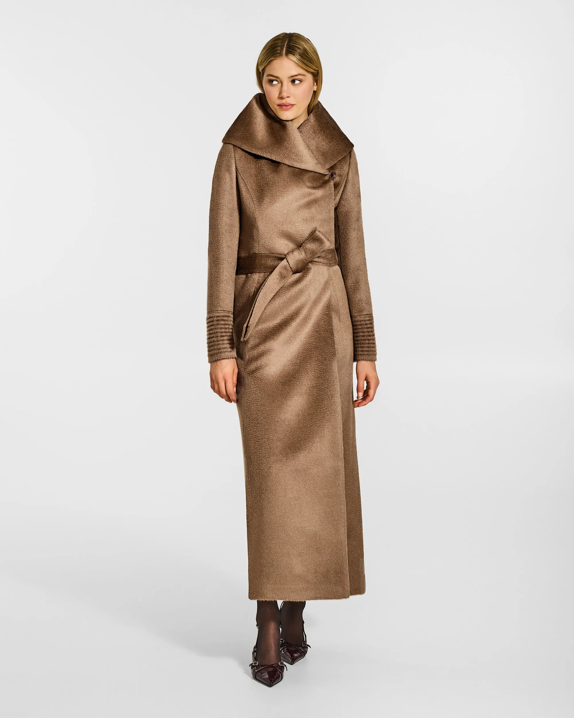 Suri Alpaca Maxi Hooded Wrap Coat sold by Sentaler product image thumbnail 2