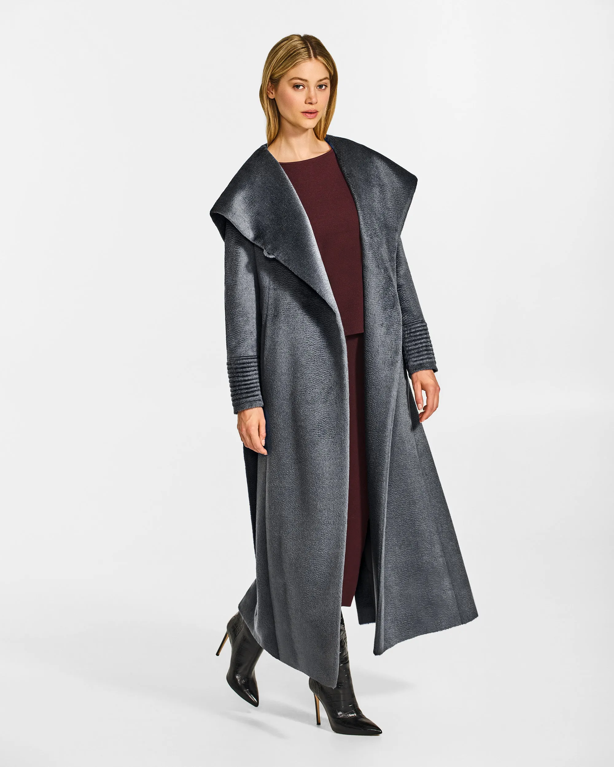 Suri Alpaca Maxi Hooded Wrap Coat sold by Sentaler product image thumbnail 5