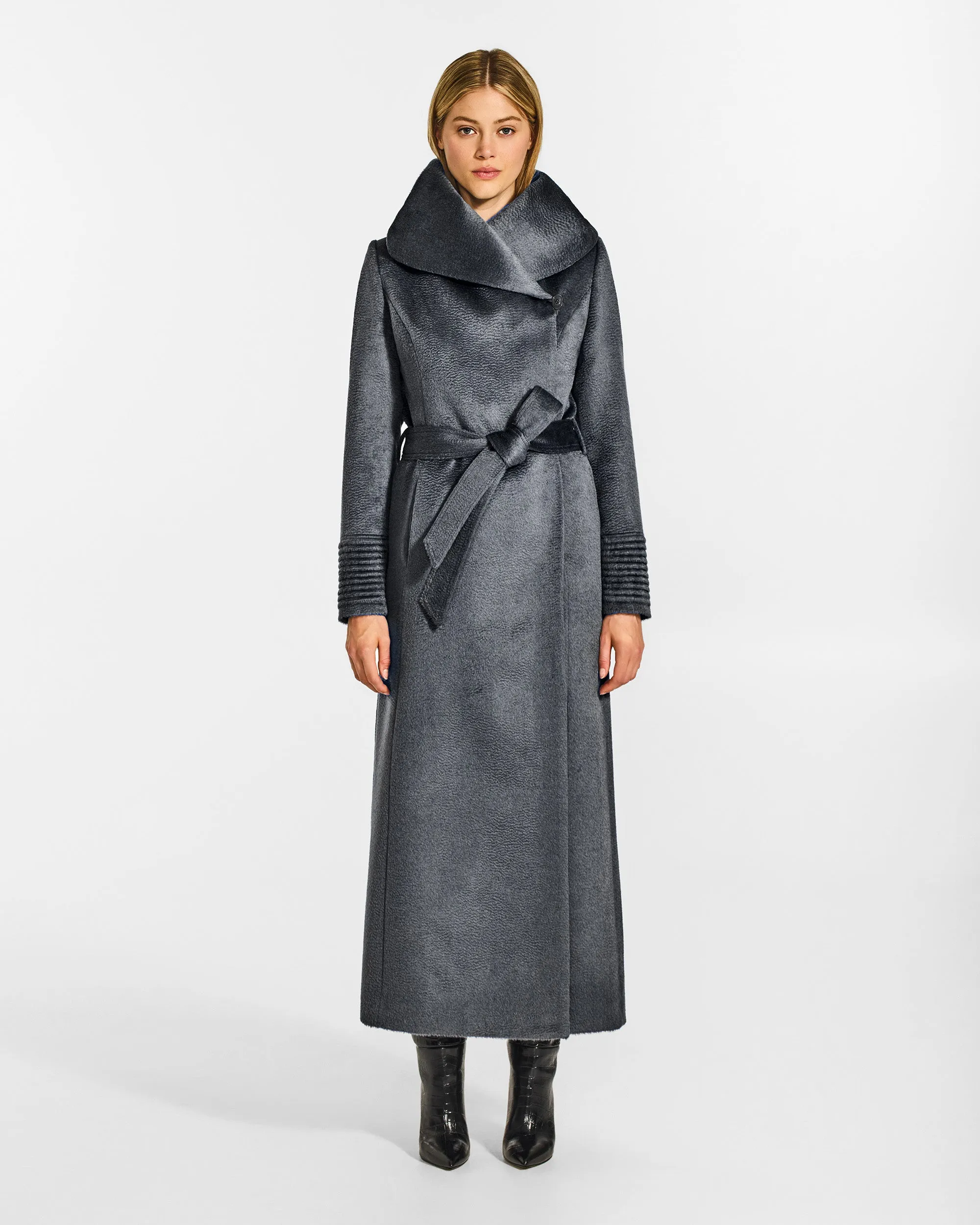 Suri Alpaca Maxi Hooded Wrap Coat sold by Sentaler product image thumbnail 2