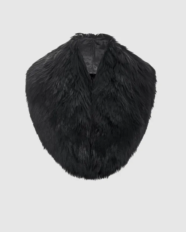 Alpaca Shearling Shawl Collar made by Sentaler