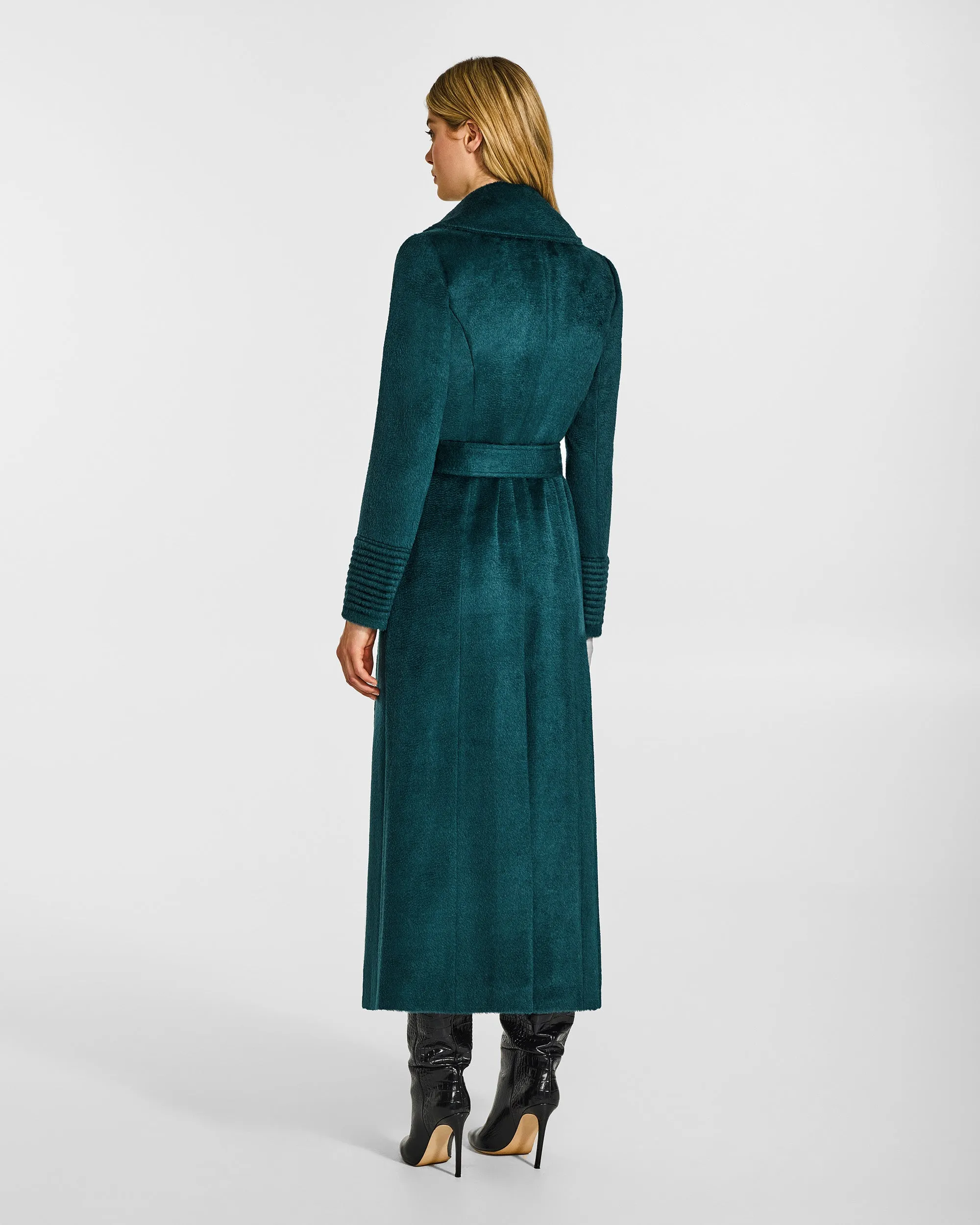 Suri Alpaca Maxi Notched Collar Wrap Coat sold by Sentaler product image thumbnail 5