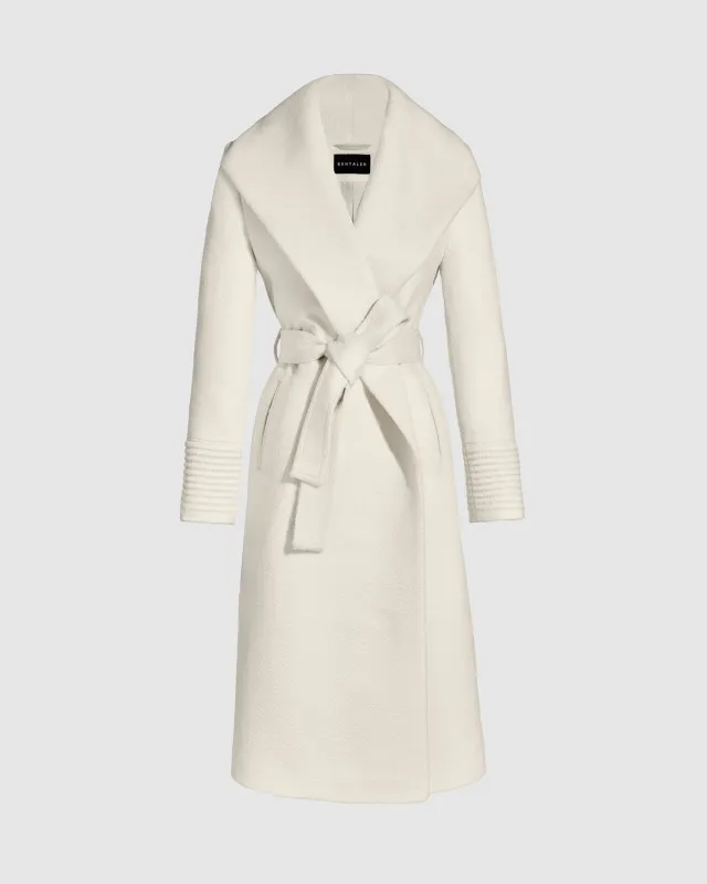 Suri Alpaca Long Shawl Collar Wrap Coat sold by Sentaler