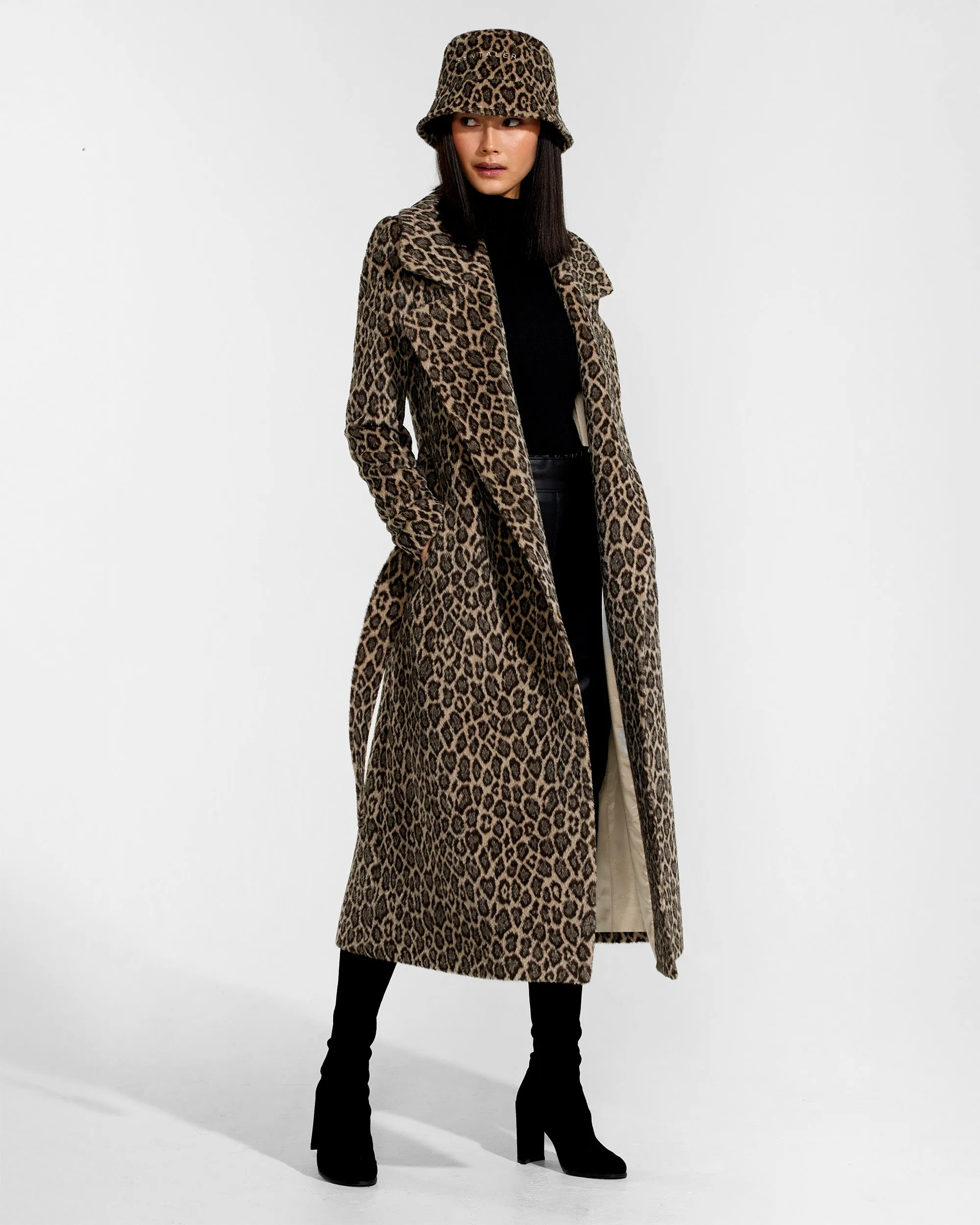 Leopard Suri Alpaca Bucket Hat sold by Sentaler product image thumbnail 4