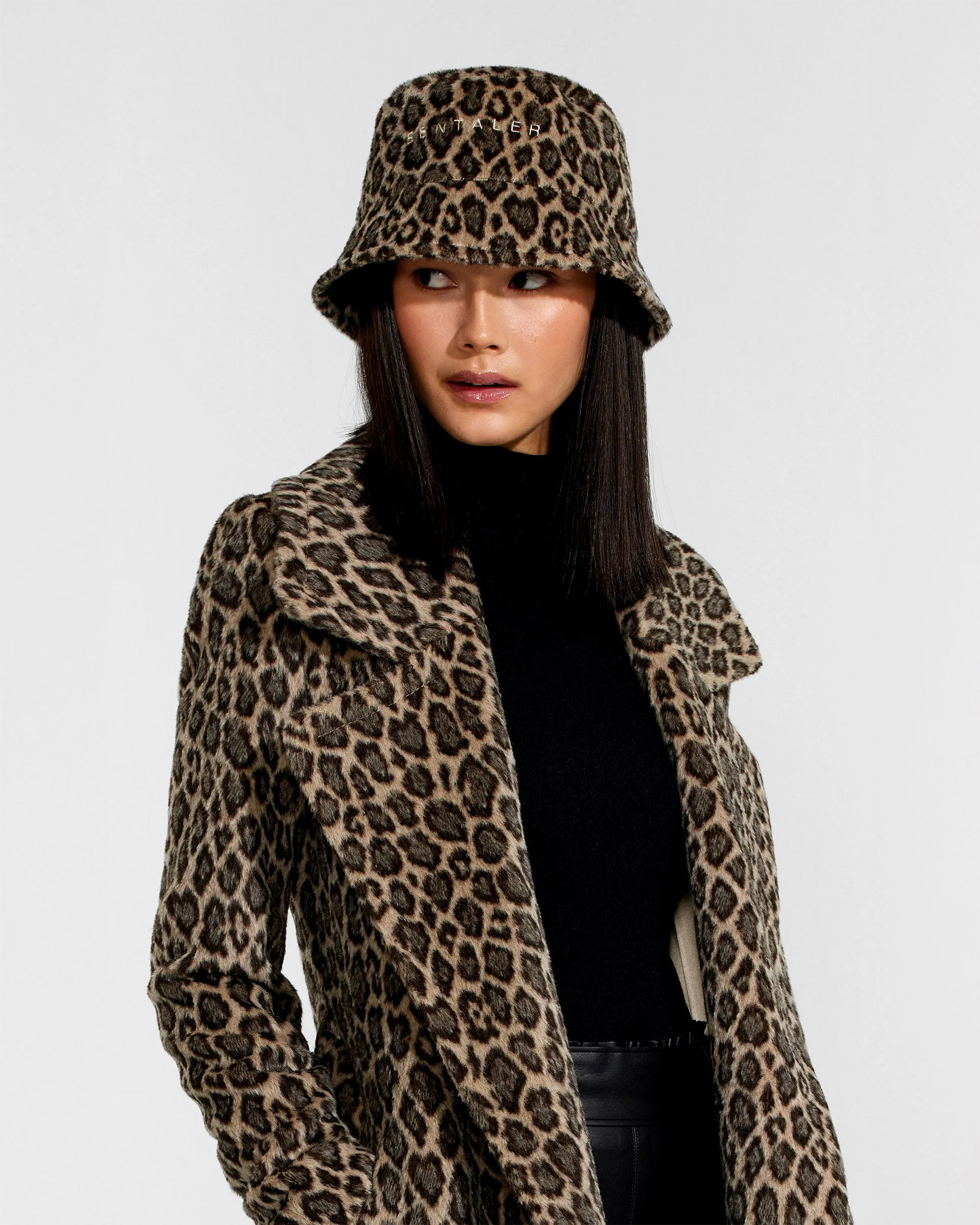 Leopard Suri Alpaca Bucket Hat sold by Sentaler product image thumbnail 2