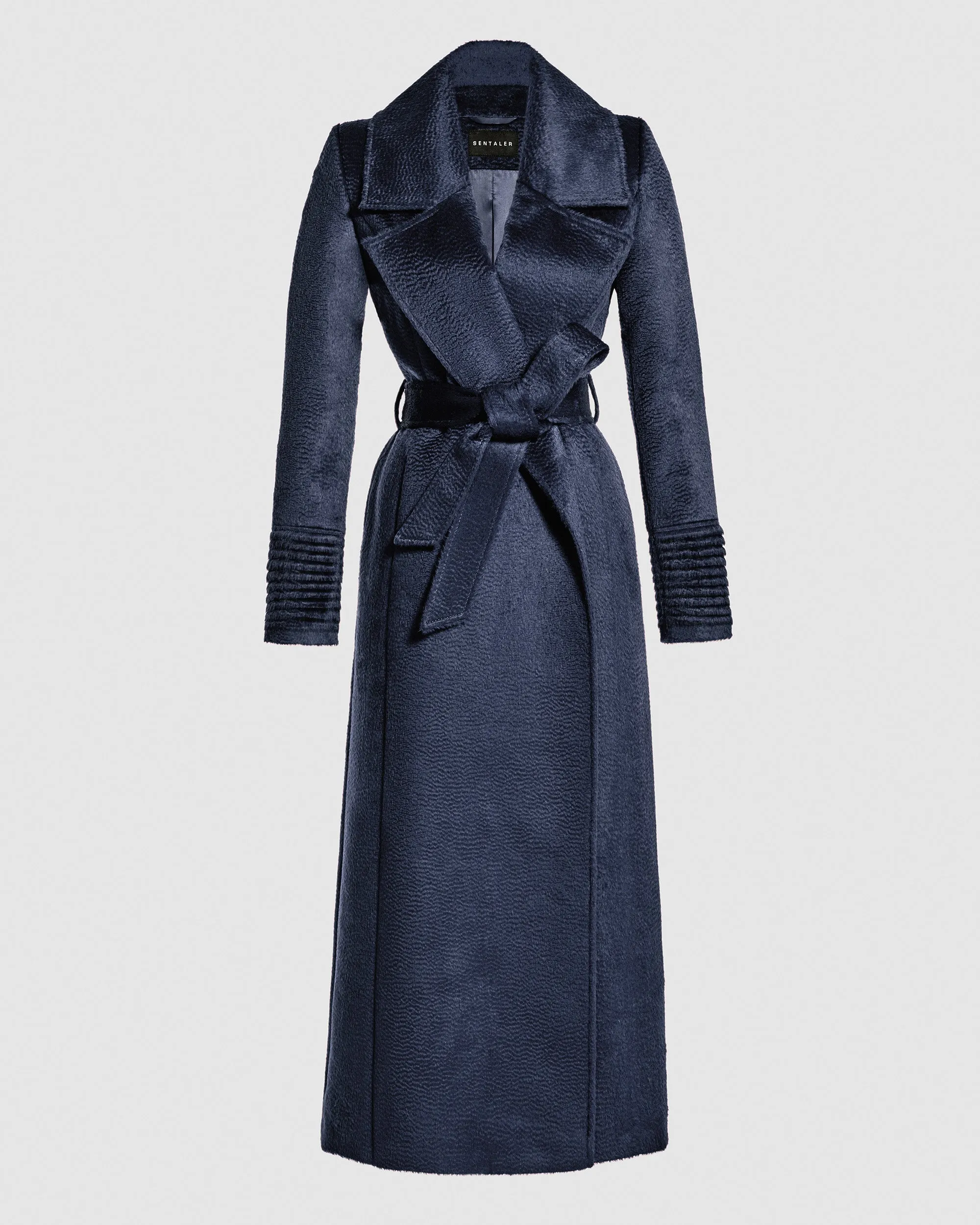 Suri Alpaca Maxi Notched Collar Wrap Coat sold by Sentaler