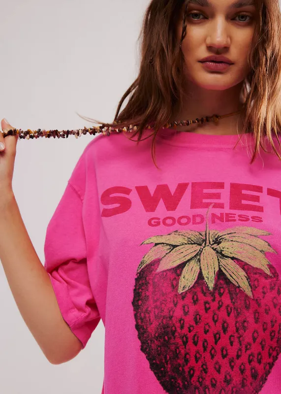 Harvest Vintage Wash Tee - Strawberry sold by Alice & Wonder