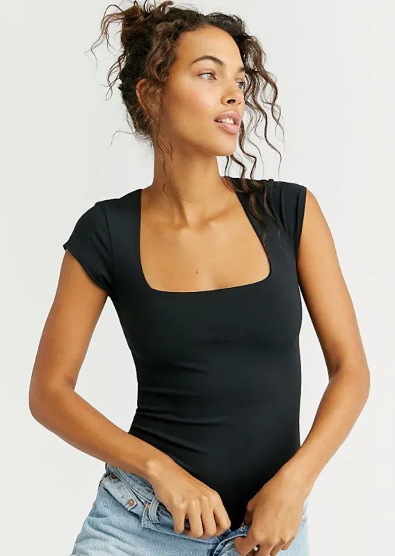 Square Eyes Bodysuit - Black sold by Alice & Wonder