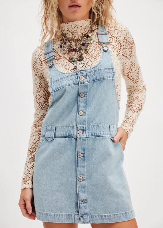 Edie Denim Skirtall - Apple Blues sold by Alice & Wonder