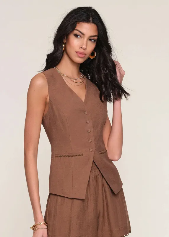 Campari Vest - Mocha sold by Alice & Wonder