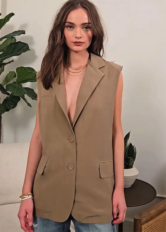 Lizzie Vest - Bark sold by Alice & Wonder