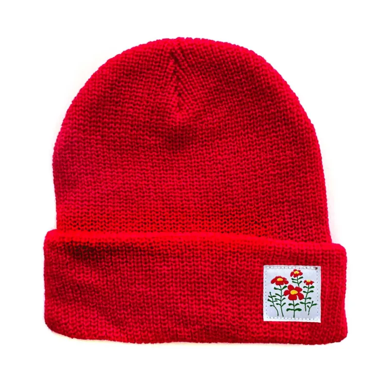 Beanie - Garden Red sold by Three Potato Four