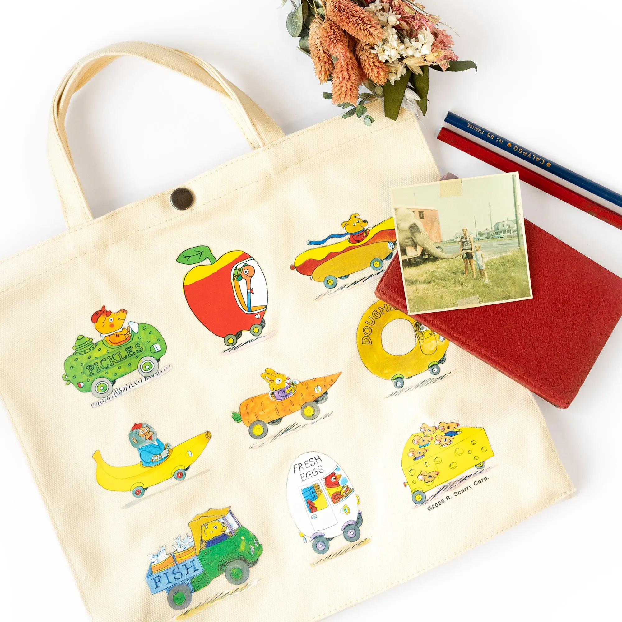 3P4 x Richard Scarry® - Busy Town Market Tote sold by Three Potato Four product image thumbnail 3