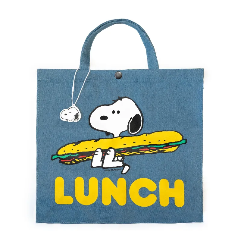 3P4 x Peanuts® - Snoopy Lunch Vintage-Style Market Tote sold by Three Potato Four